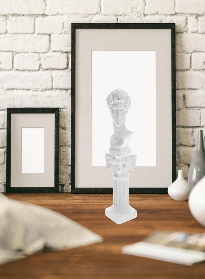 Yardenfun 1 Set Statue Ornaments Roman Figurine Greek Bust Vintage Home Decor Home Accents Decor Plaster Bust Sculpture Vintage Ornaments Resin David Sculpture Bookshelf White Goddess Value - Image 3